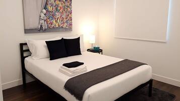 4 bedrooms, iron/ironing board, travel cot, bed sheets