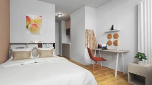 Hus | 1 soverom, skrivebord for bærbar PC, strykejern/-brett og sengetøy