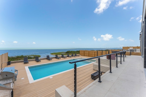 Piscine extérieure, piscine chauffée