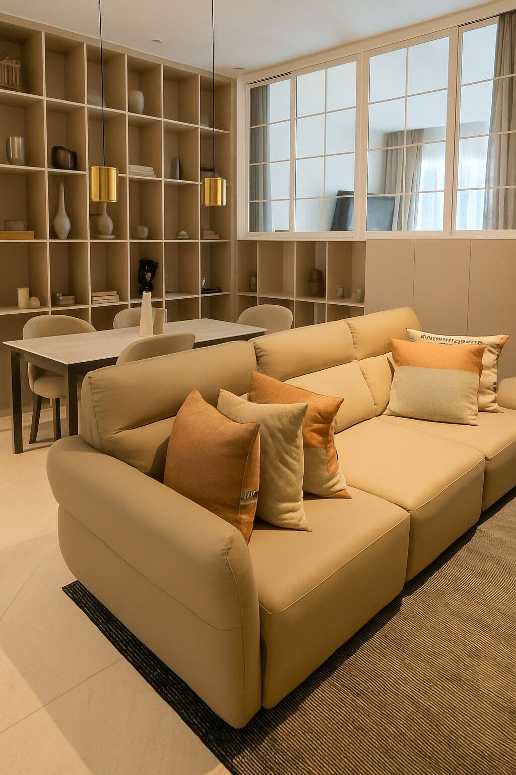 Apartamento luxo, 1 quarto, terraço, vista para a cidade | Área de estar