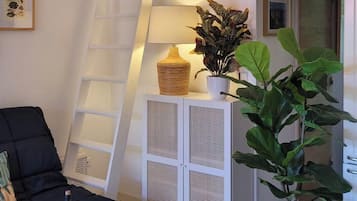 1 slaapkamer, een strijkplank/strijkijzer, wifi, beddengoed