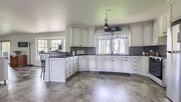 Microwave, oven, stovetop, dishwasher