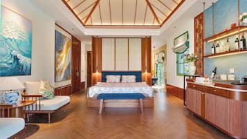 Standard Apartment, 4 Bedrooms, Balcony, Sea View | Minibar, desk, laptop workspace, soundproofing