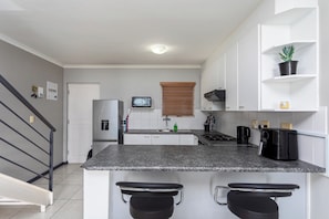 Fridge, stovetop, toaster