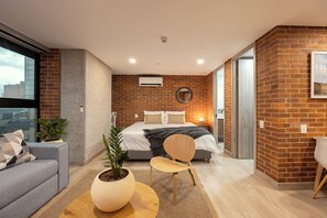 Loft Premium - utsikt mot staden | Sängtillbehör av högsta kvalitet och duntäcken