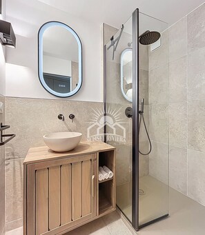 Shower, hair dryer