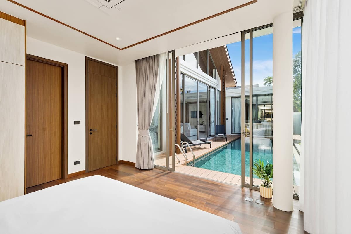 Villa, 3 Bedrooms, Non Smoking, Private Pool | In-room safe, desk, laptop workspace, iron/ironing board