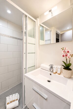 Studio, vue sur la cour intérieure | Salle de bain