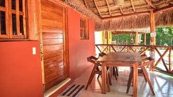 Family Cabin, Balcony, Garden View | Terrace/patio