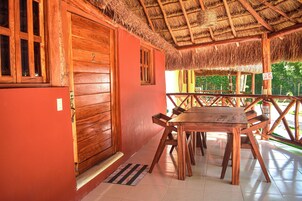 Family Cabin, Balcony, Garden View | Terrace/patio