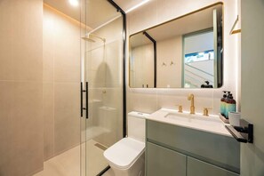Shower, hair dryer