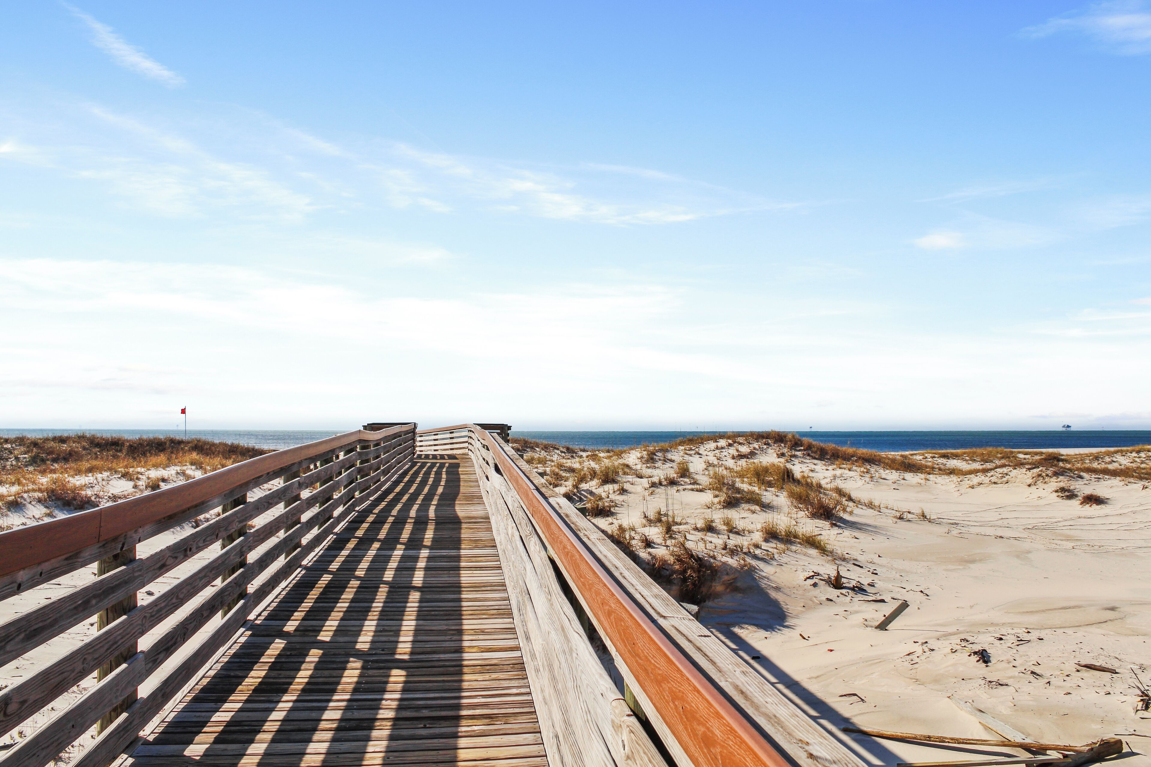 On the beach, sun loungers, beach towels