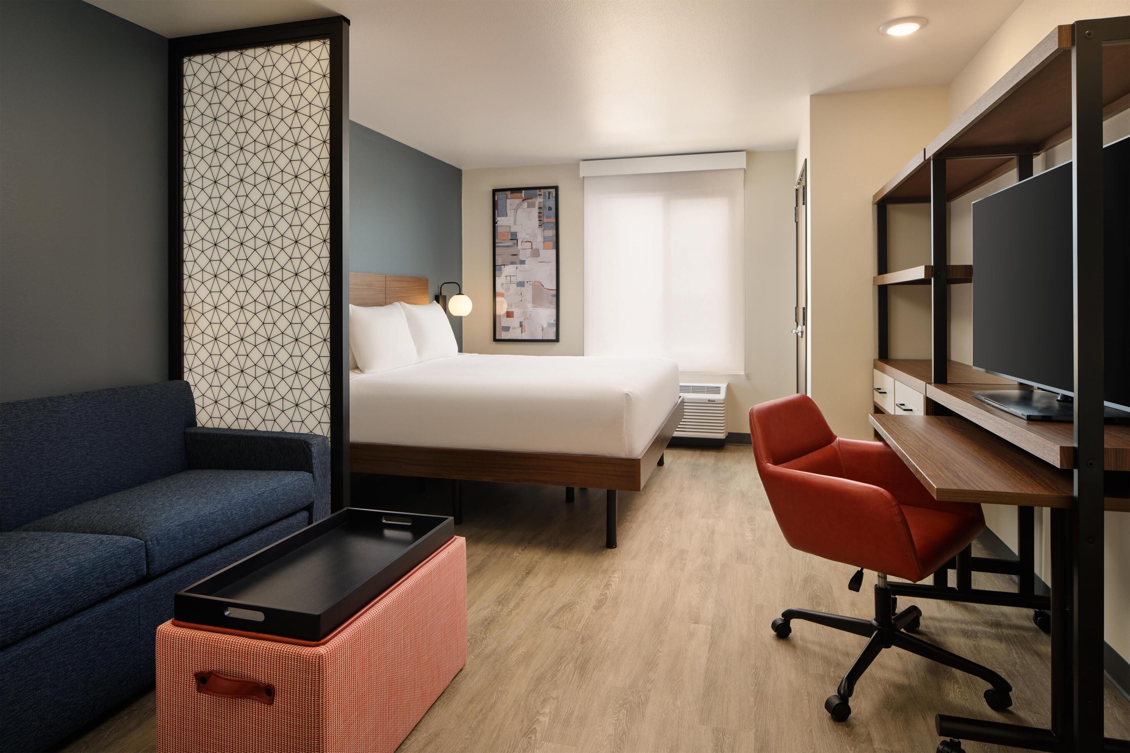 Ropa de cama hipoalergénica y escritorio