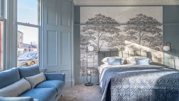 1 bedroom, desk, iron/ironing board, travel cot