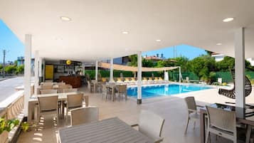 Outdoor banquet area