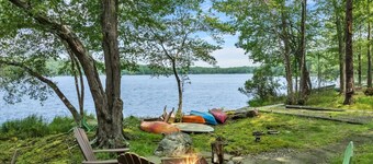 Summer cabin w/ Private Beach in Big Bass Lake resort community