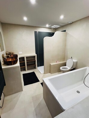 Shower, hair dryer, towels, toilet paper - Gîte L'Udik 4*, option 2 Escape Game rooms (La Chapelle-Saint-Laurent)
