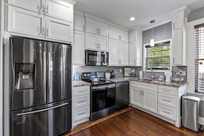 Microwave, oven, stovetop, dishwasher