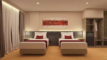 Premium bedding, minibar, in-room safe, desk