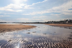 在海滩