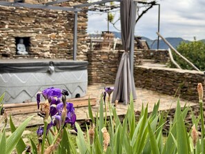 Property grounds - Cosy gîte with view, jacuzzi & pool - heart of the Cévennes, hiking, relaxation. (Ventalon en Cévennes)