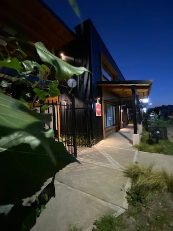 Exterior detail. IKIGAI Apart japones minutes from Lago Puelo National Park