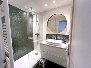 Shower, hair dryer