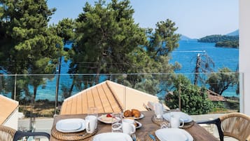 Duplex luxo, vista para o mar | Terraço/pátio