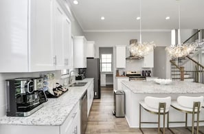 Microwave, oven, stovetop, dishwasher