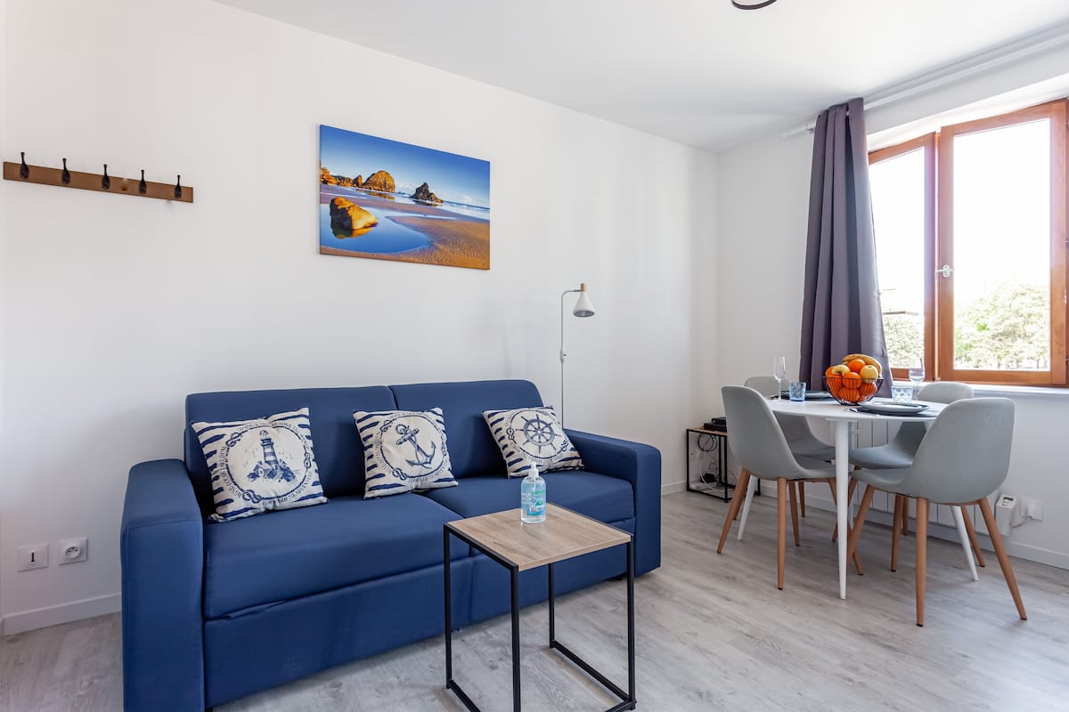 Family Apartment, 1 Double Bed with Sofa bed, Kitchenette, City View | Living area | TV