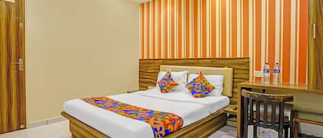 Premium kamer | Lakens van Egyptisch katoen, luxe beddengoed, een kluis op de kamer