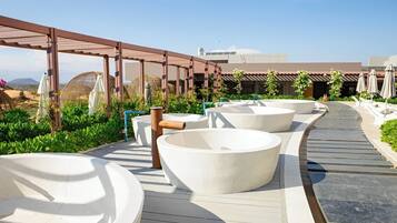 Sauna, boblebad, dampbad, varme kilder/mineralkilder, mudderbade