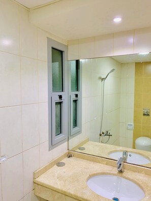 Towels, soap, toilet paper