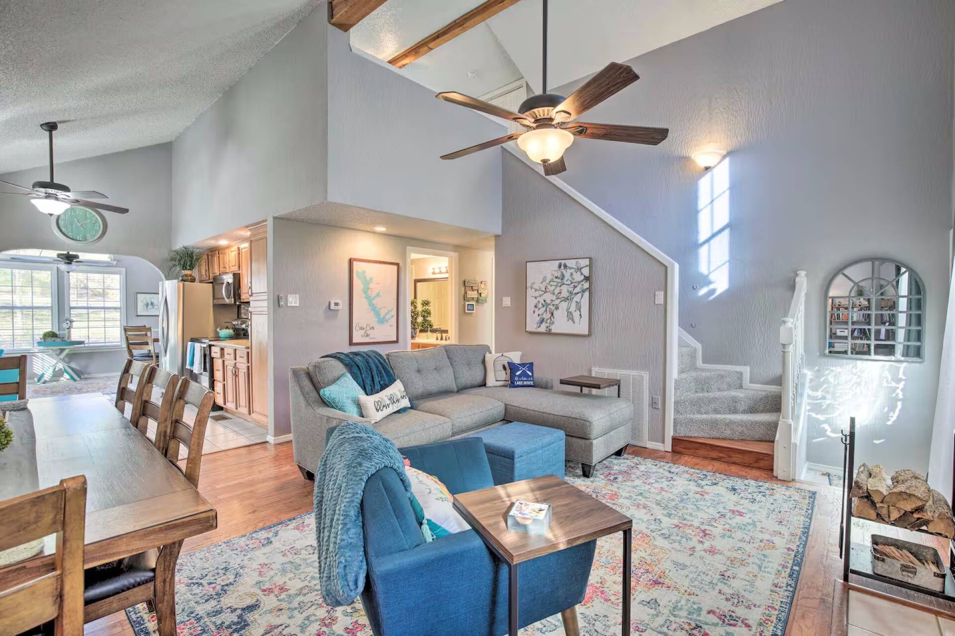 TV, fireplace, DVD player