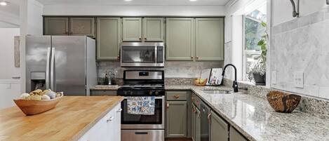 Microwave, oven, stovetop, dishwasher