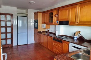 Fridge, microwave, stovetop, dishwasher