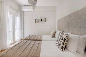 2 slaapkamers, een strijkplank/strijkijzer, gratis wifi, beddengoed