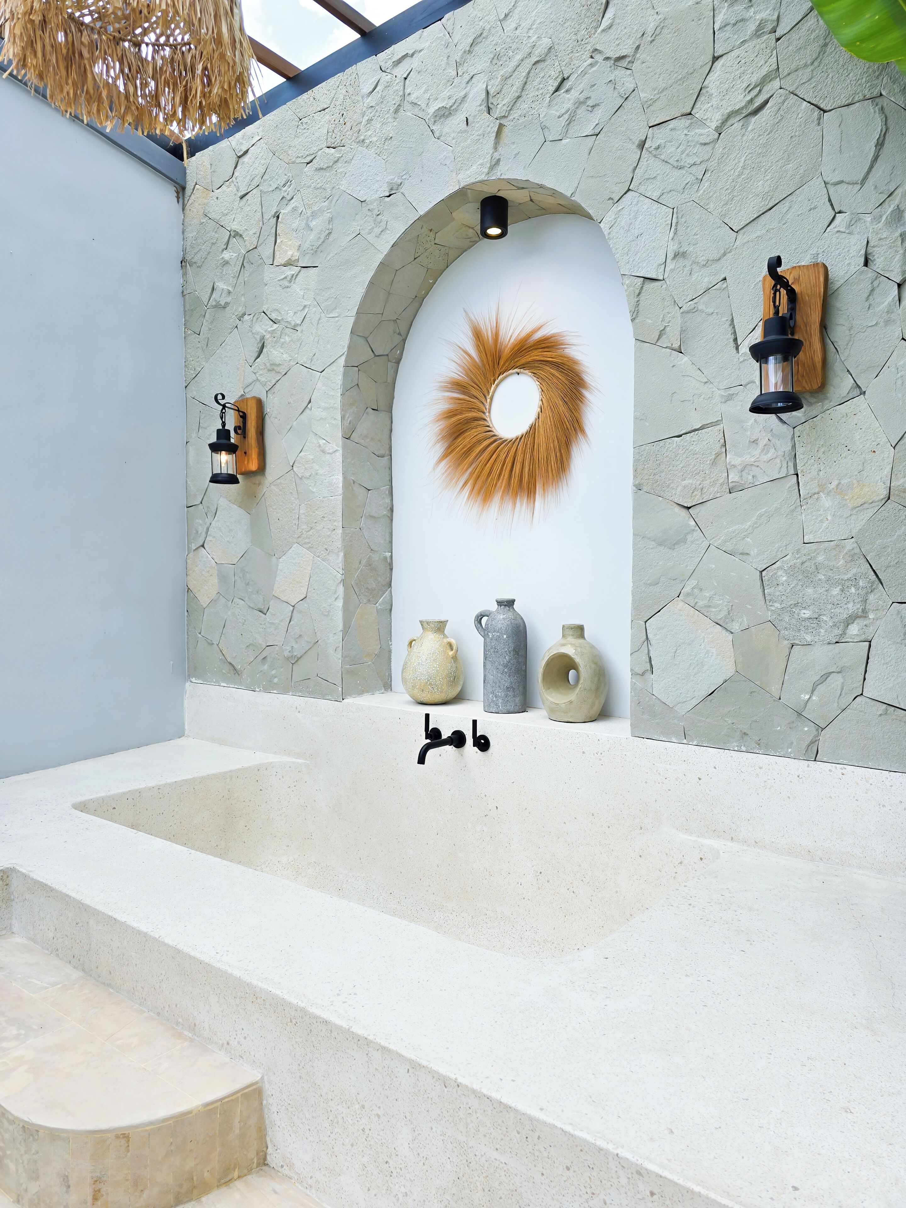 Villa, Pool View | Bathroom | Hair dryer, towels