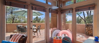 Peaceful Tesuque Adobe with Pool & Nearby Trails