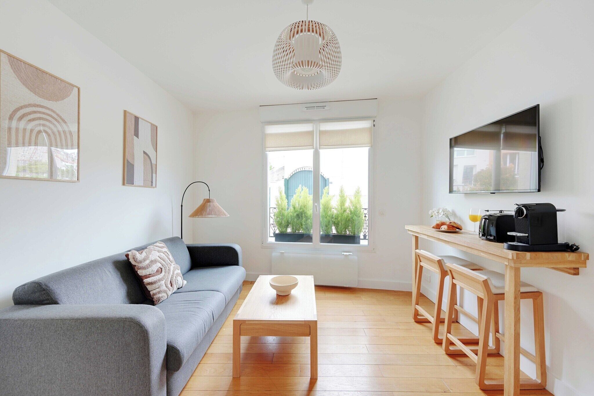 Smart-tv en een kantoor