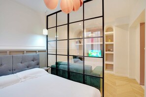 Desk, iron/ironing board, free WiFi, bed sheets