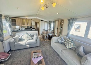 Living area - Smart, modern two bedroom caravan, perfect for couples and families alike. (Aldbrough)