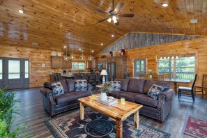 Smart TV, fireplace, video games