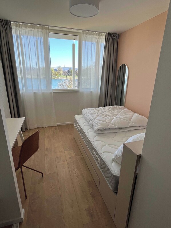 1 habitación y espacio para trabajar con laptop