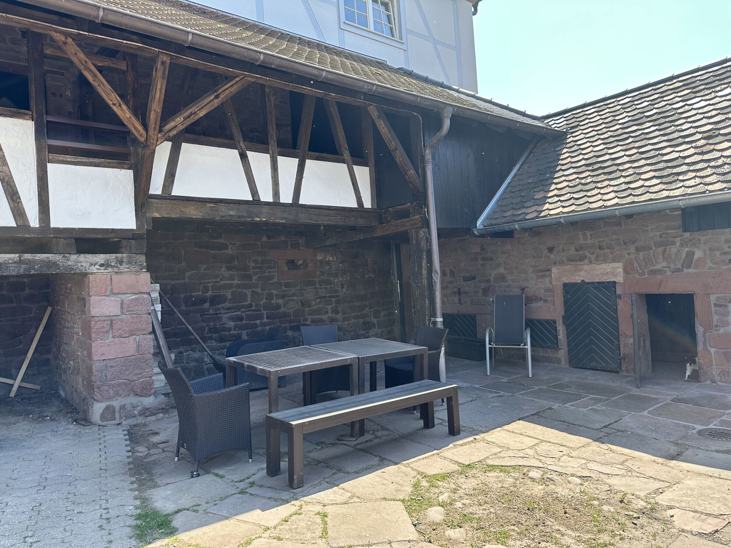 屋外ダイニングエリア