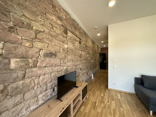 Ferienwohnung 'Wiesenblick' mit Privatterrasse, Gemeinschaftsgarten und Wi-Fi