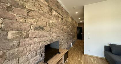 Ferienwohnung 'Wiesenblick' mit Privatterrasse, Gemeinschaftsgarten und Wi-Fi