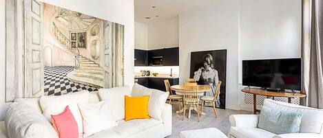 Appartement (Elegant 3 bed apartment in Earl’s C) | Woonkamer