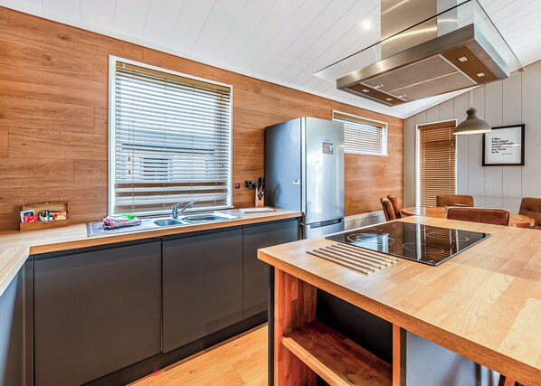 Fridge, oven, stovetop, dishwasher