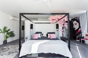 Deluxe Double Room, Balcony, Pool View | Blackout drapes, iron/ironing board, free WiFi